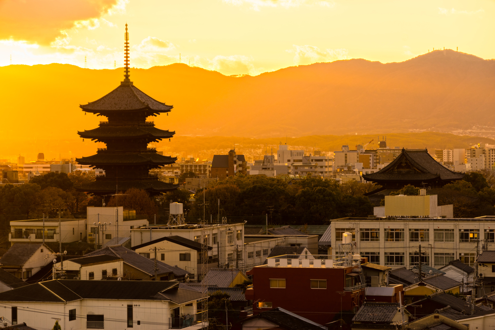 国宝の五重塔は京都の美しいシンボル